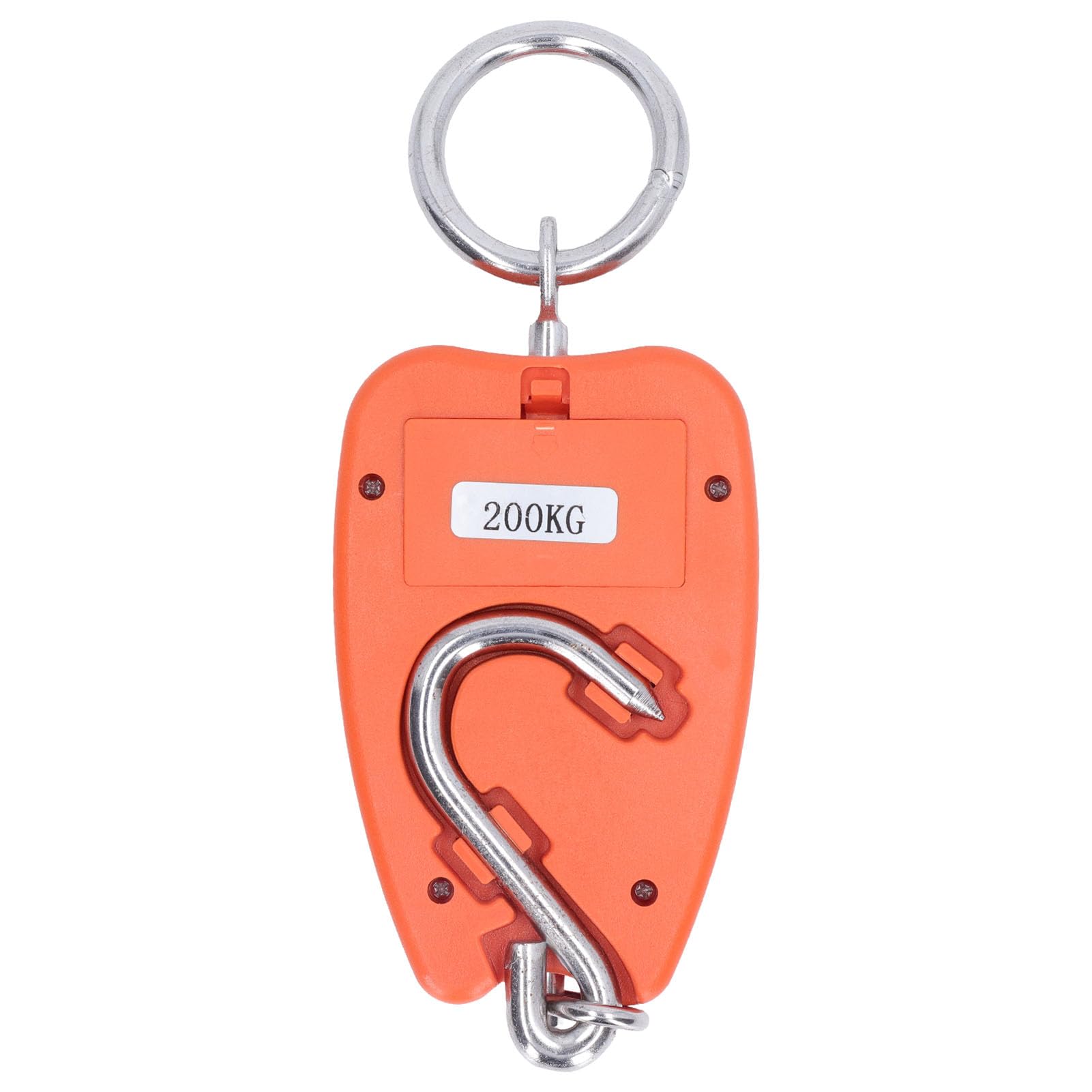 200kg Electronic Hook Scale with LCD Display, Stainless Steel Load Bearing Handheld Mini Scale for Hunting Fishing Workshop Home