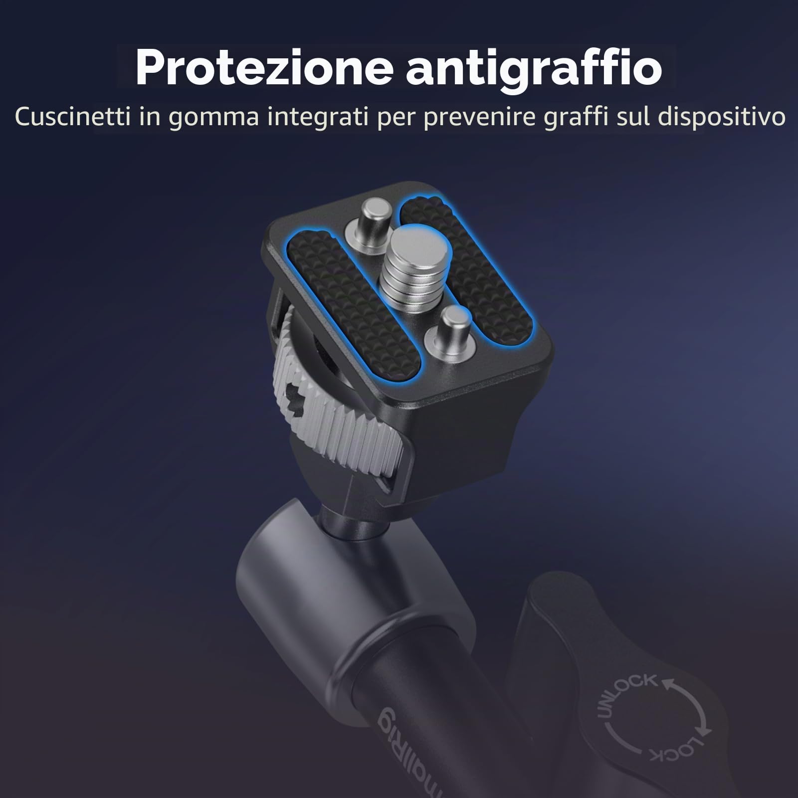 SmallRig 7'' Magic Arm con viti da 1/4"-20 e perni a molla, portata 1,5 kg, doppia testa a sfera a 360°, design antiscivolo per fotocamere/luci/monitor/microfoni/telefoni, 5308