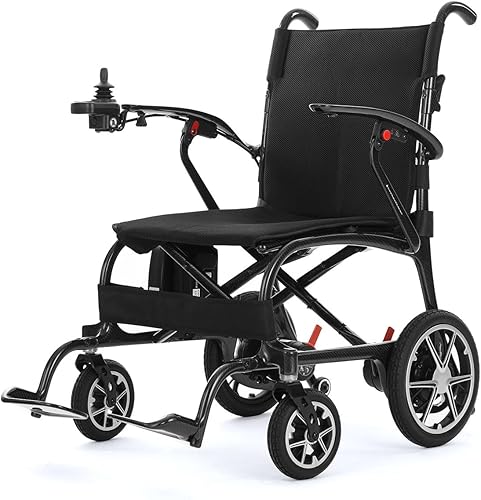 Silla de ruedas eléctrica de fibra de carbono de 22 libras para adultos, silla de ruedas motorizada ligera y plegable, silla de viaje portátil