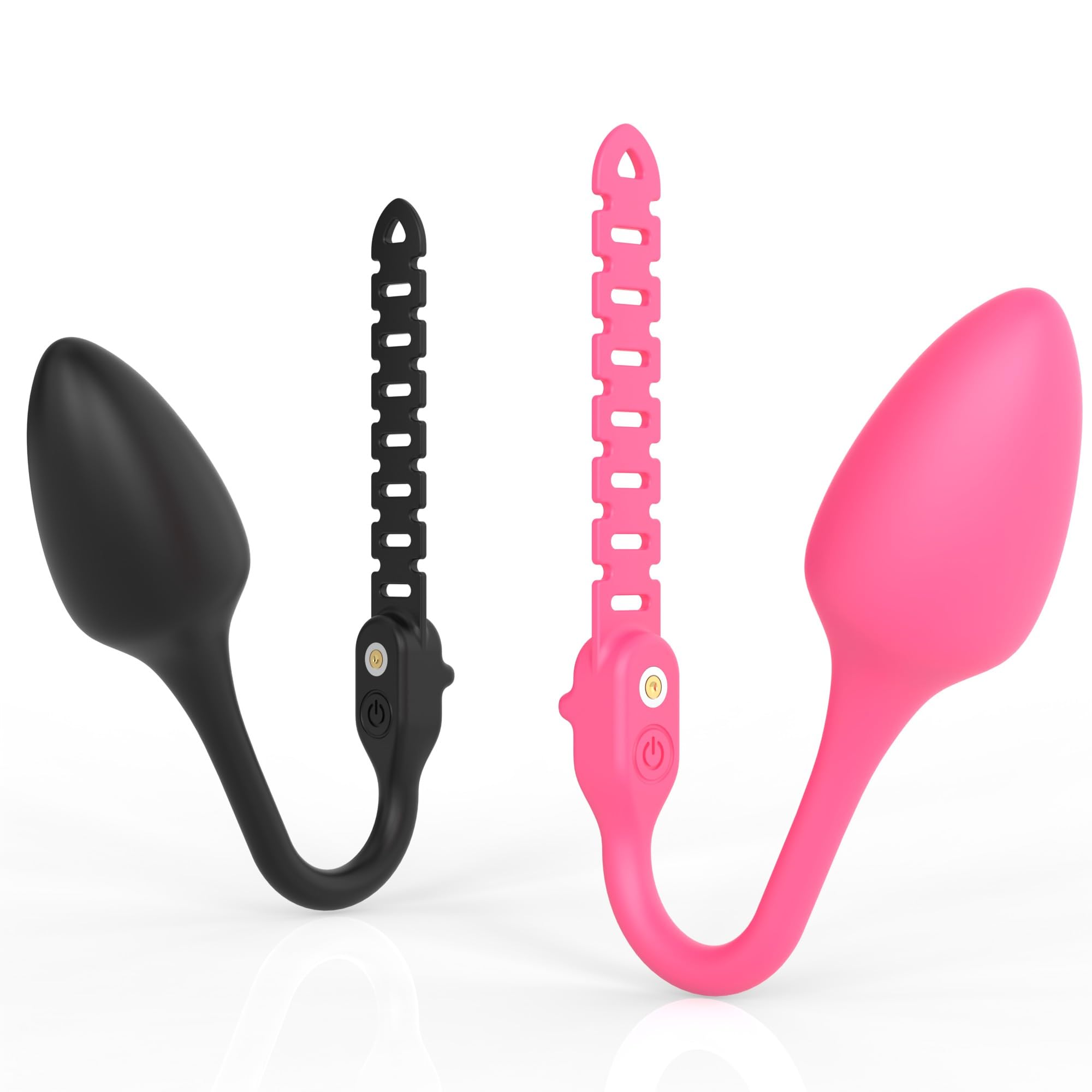 Jaula de Castidad Masculina de Resina con Plug Anal Vibrador y Forma de Tacón Alto para Mayor Seducción-A355 (con bola negra, S)