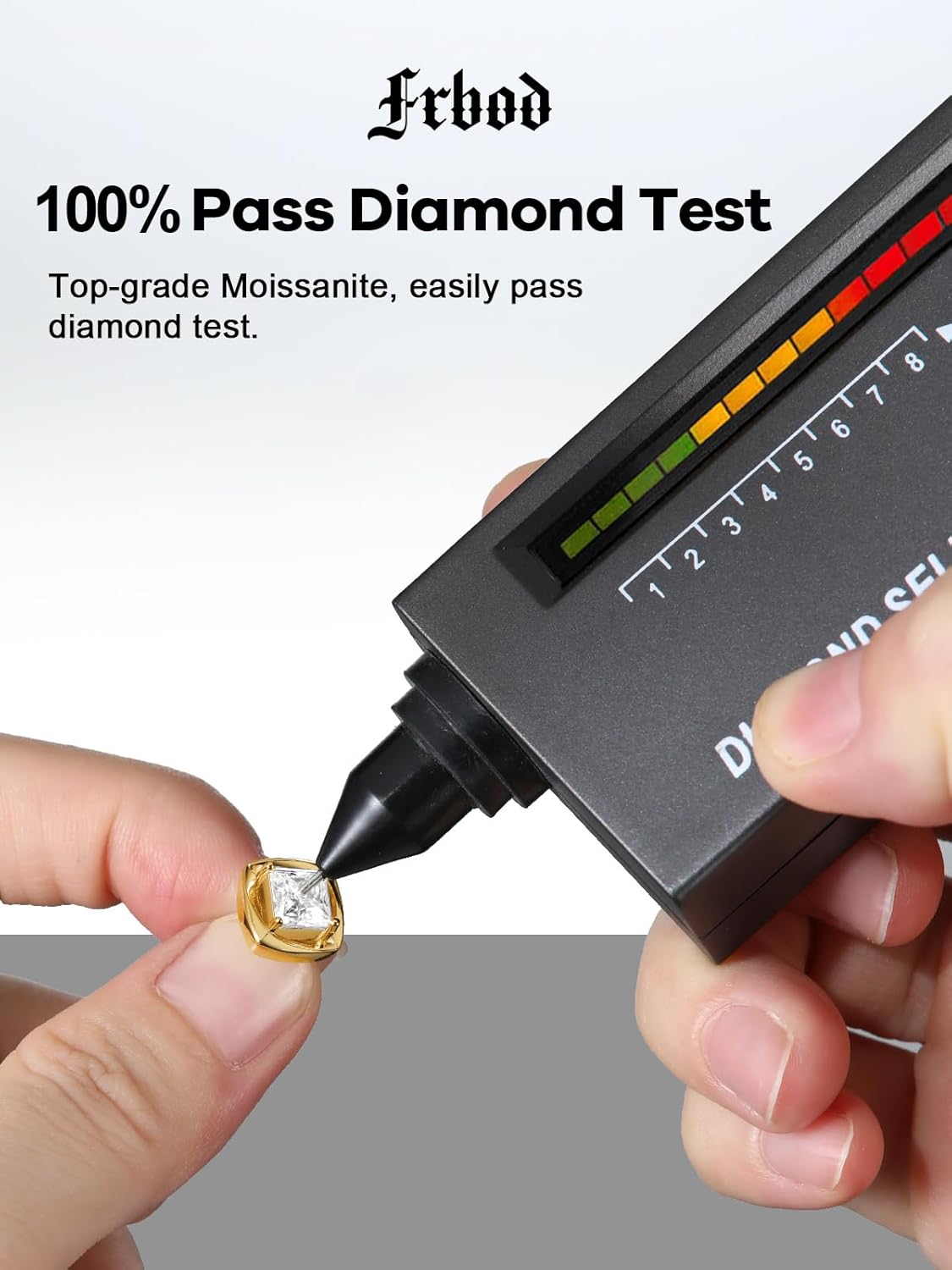 Color-D 2 carats Moissanite Princess/Pear/Teardrop/Oval Cut Stud Earrings for Women Men, Gold/White Gold Plated 925 Sterling Silver Studs, Christmas Mother's Day Valentine's Day Stud Earrings - Image 3