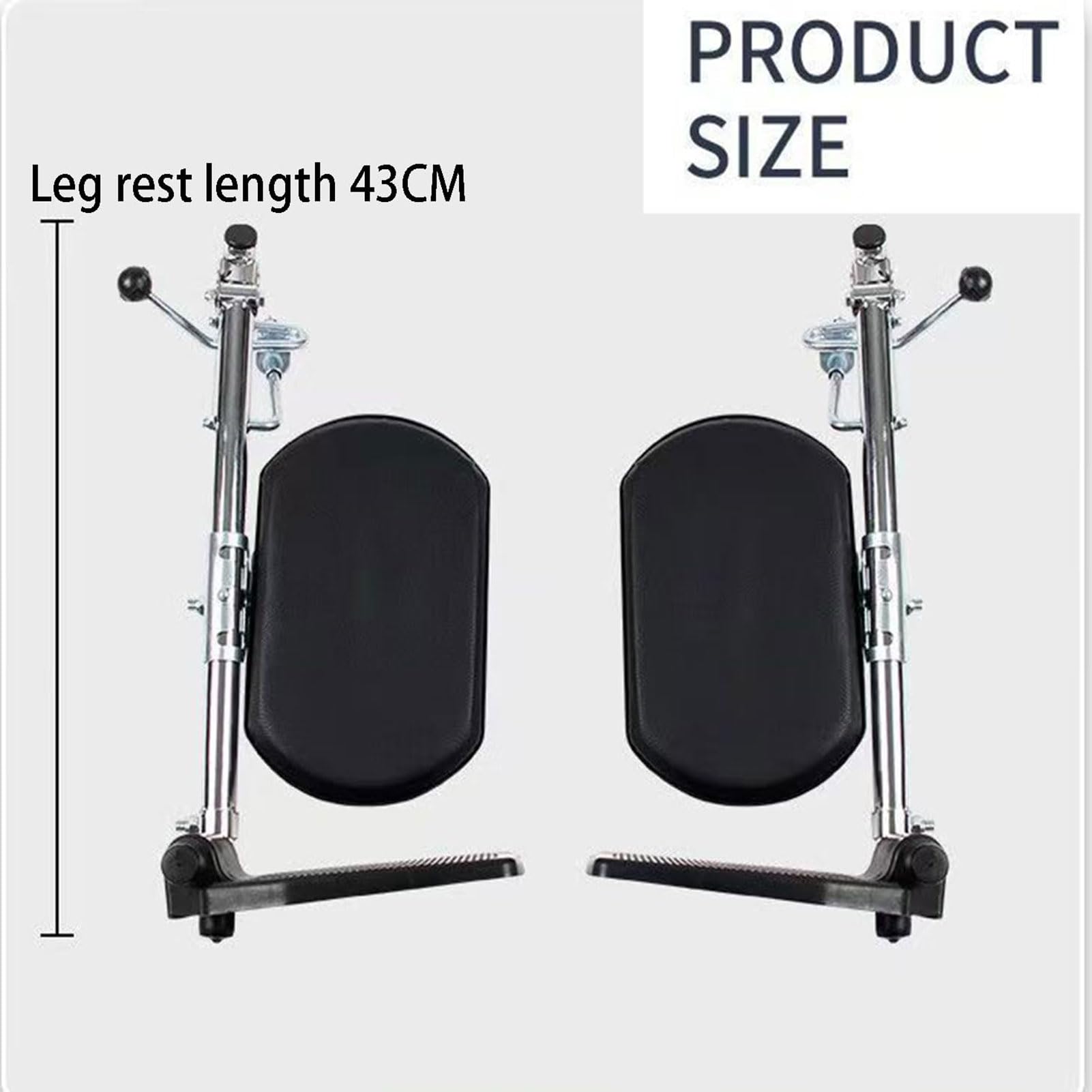 Reposapiés para silla de ruedas con reposapiés acolchado, ángulo ajustable de 90°-180°, fácil de limpiar, se adapta a la mayoría de sillas de ruedas estándar, cómodos ascensores para soporte de