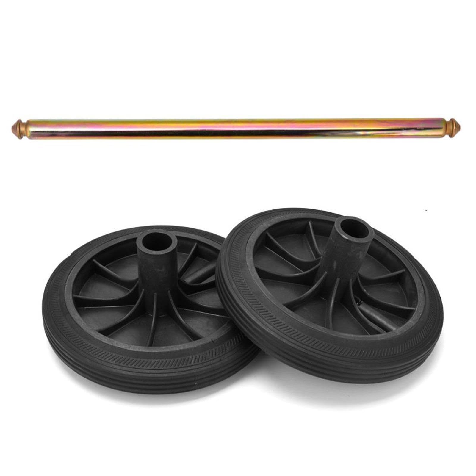 Milageto Roues de Chariot à Poubelle, Caster de Remplacement pour Conteneur, Longueur totale 55 cm