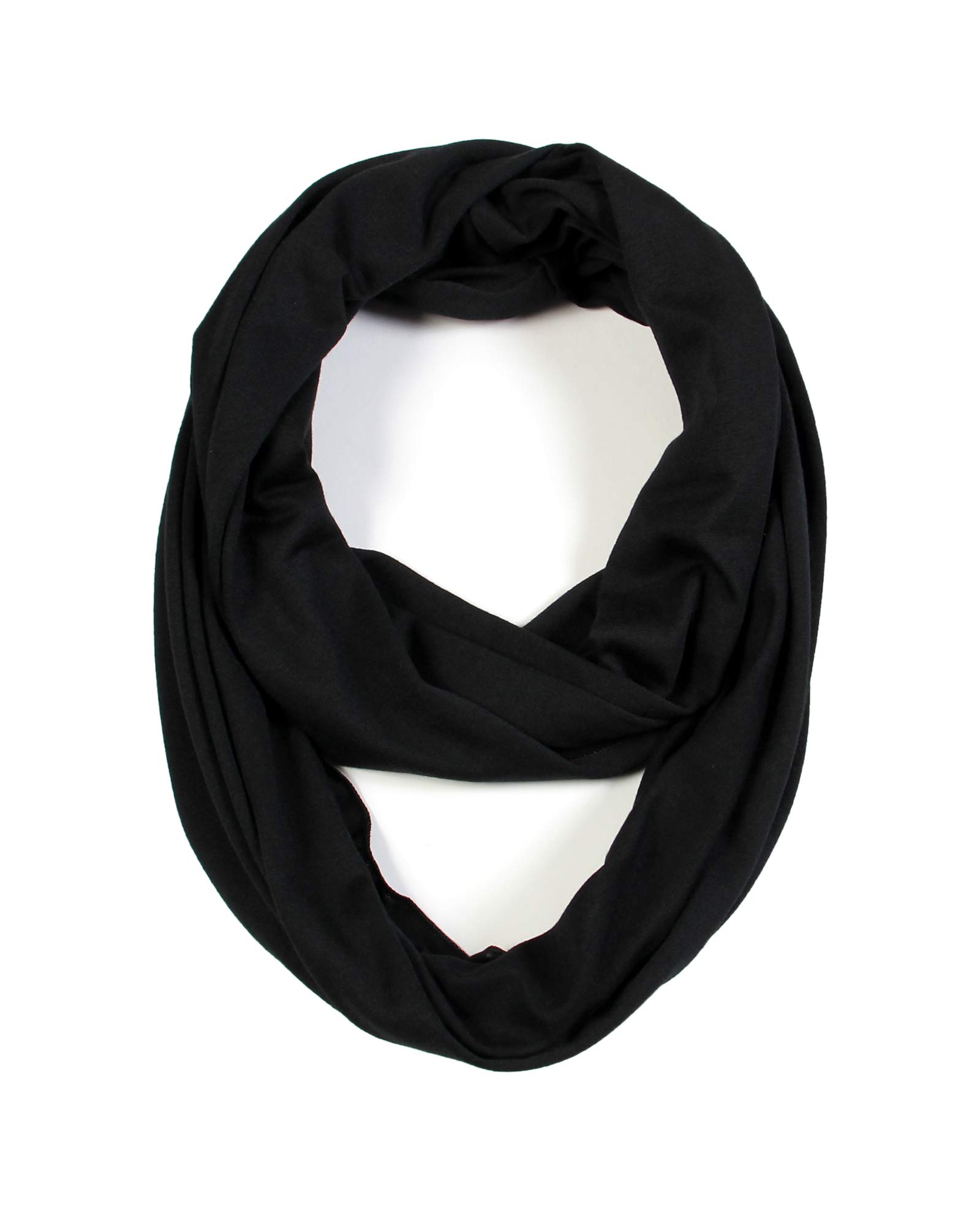 Super Soft Cotton Blend Lightweight Solid Color Multi Loop Infinity Scarves