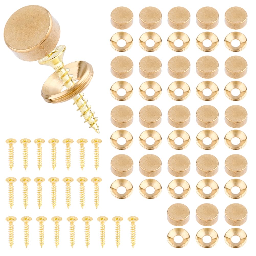 SUPERFINDINGS 24 Sets Decorative Screws with Caps for Furniture Fixing