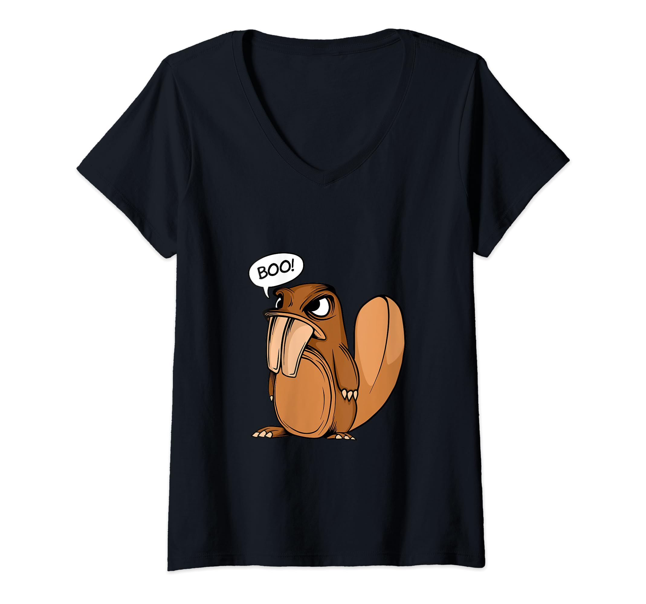 Busy Beaver Bash: Monster Boo V-Neck T-Shirt