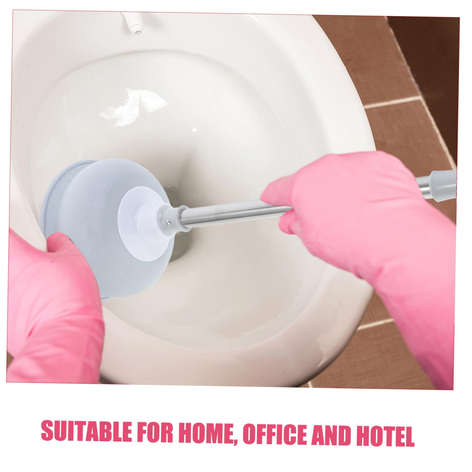 Gummi Toilettenpömpel aus Edelstahl, und PP 2 Stück für Bad