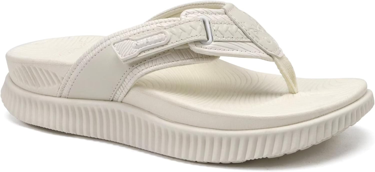 KuaiLu Womens Orthotic Cushion Flip Flops Sport Recovery Walking Sandals for Women with Comfortable Arch Support – Adjustable Flatform Slip On Indoor Outdoor For Summer Casual