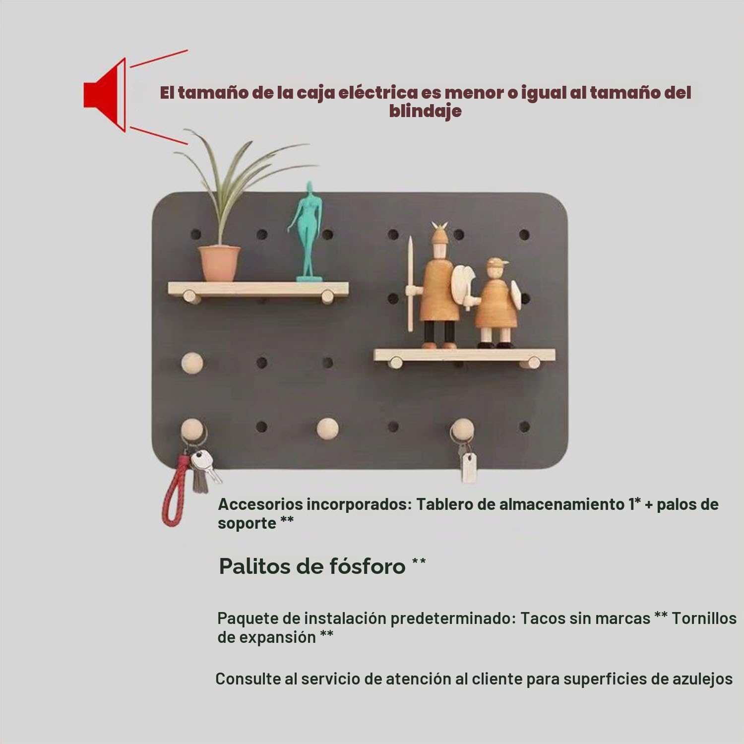 Cubierta de Panel eléctrico montada en la Pared, Tapa de Caja eléctrica Decorativa Multifuncional Estante de Madera Caja de Tablero Oculto Cubierta,A,40x25cm