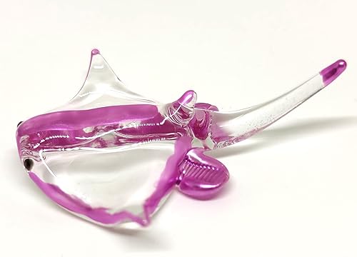 Miniatura 4 de Manta Ray - Pequeñas figuras en miniatura de animales soplados a mano, arte de vidrio soplado a mano, regalo coleccionable para decorar (color