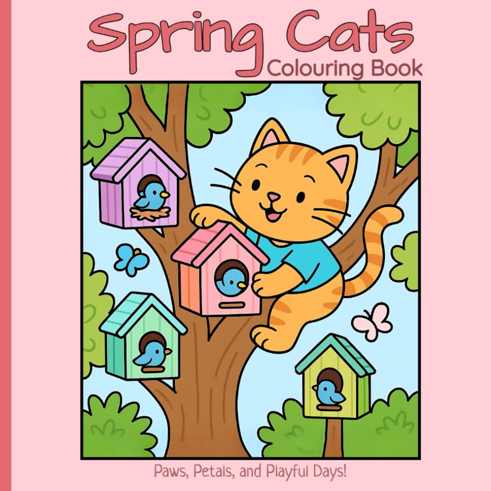 Spring Cats Colouring Book: Creative Gift for Cat Lovers to Colour Through the Seasons (Seasonal Whiskers)