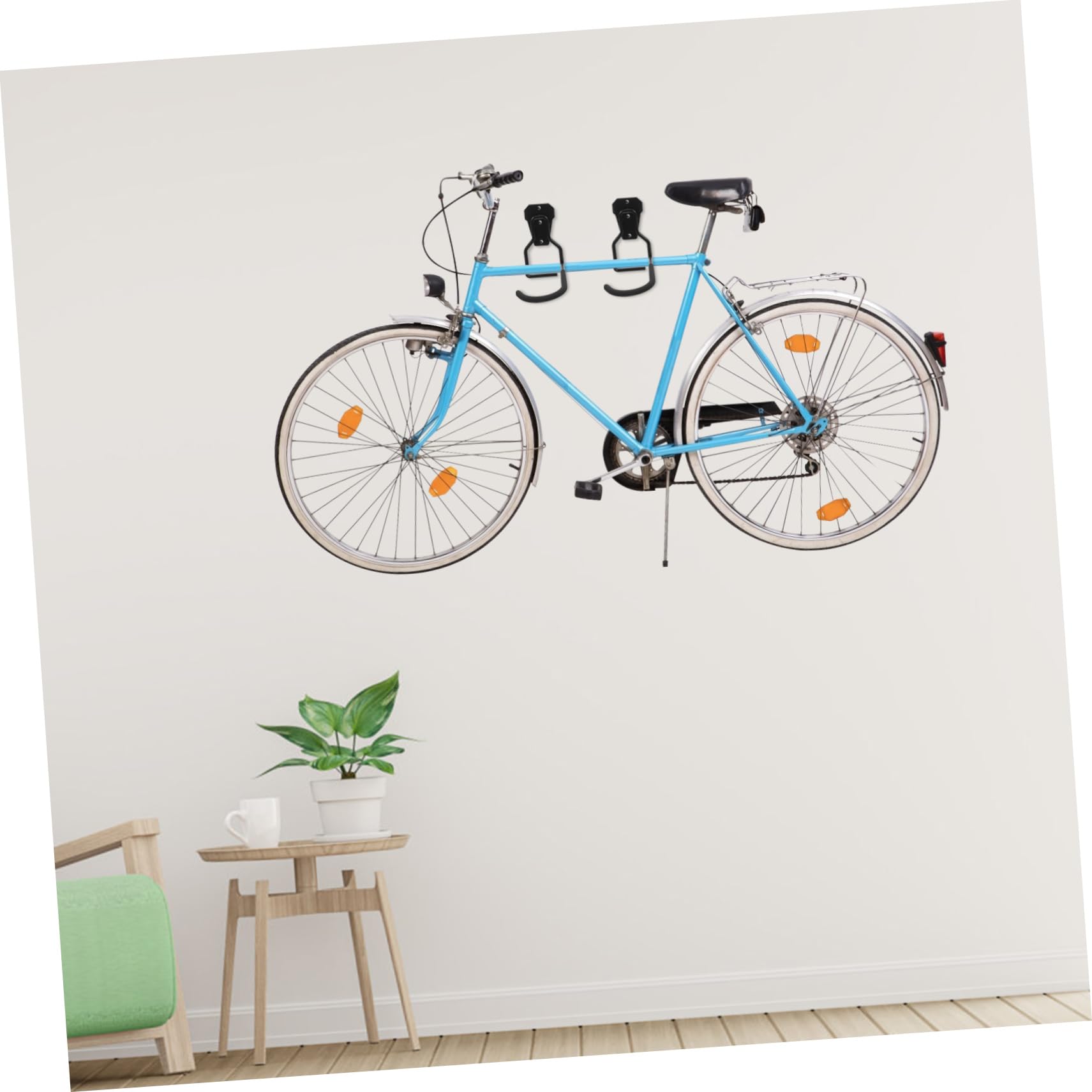 4pezzi Ganci Per Biciclette Da Parete Per Garage Ganci Multiuso Per Attrezzi Portabiciclette in Ferro Supporto Resistente Da Parete Per Garage e Giardino