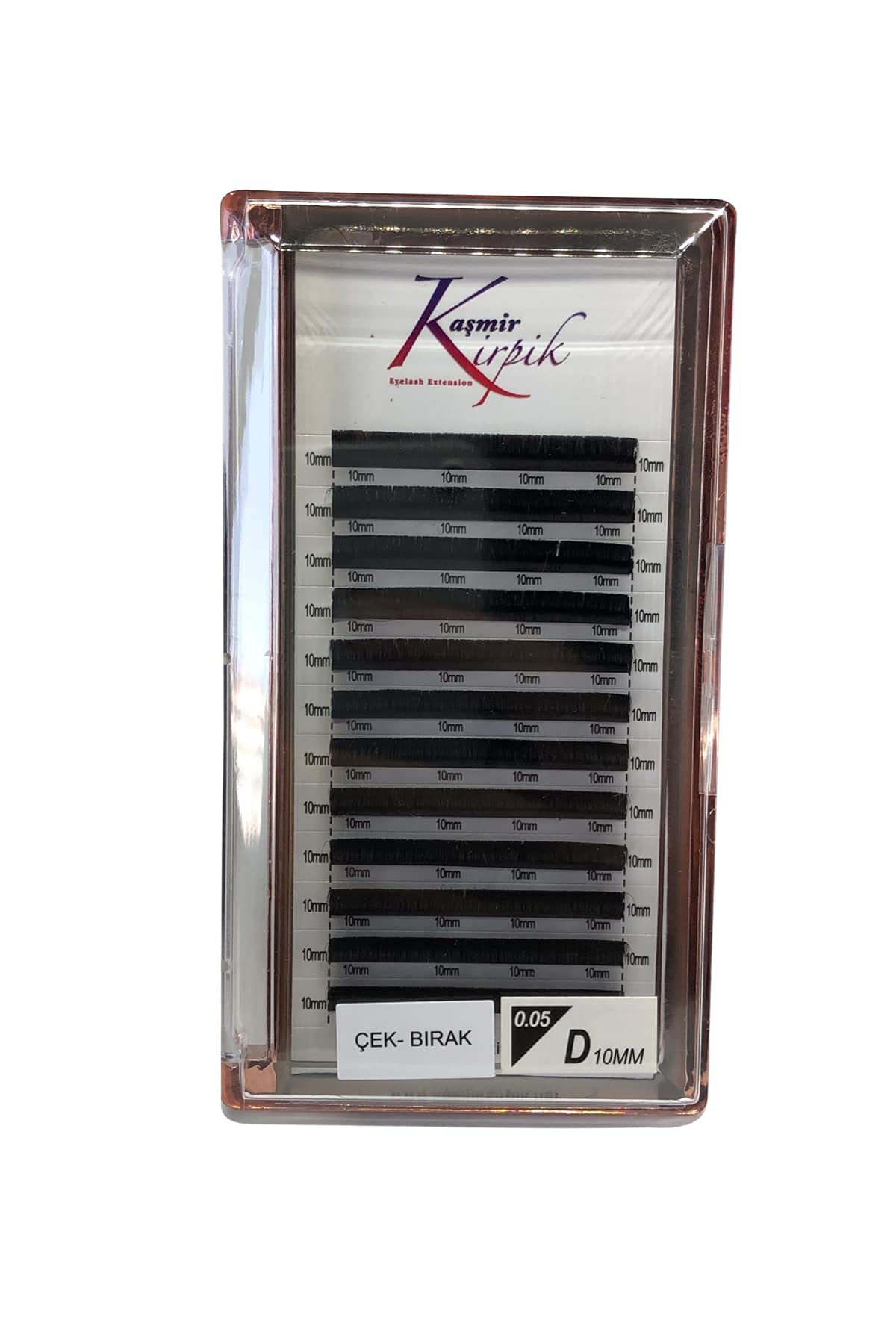 Kaşmir Kirpik Çek- BIRAK D Kıvrım 0.05 mm 10 numara tek boy kirpik