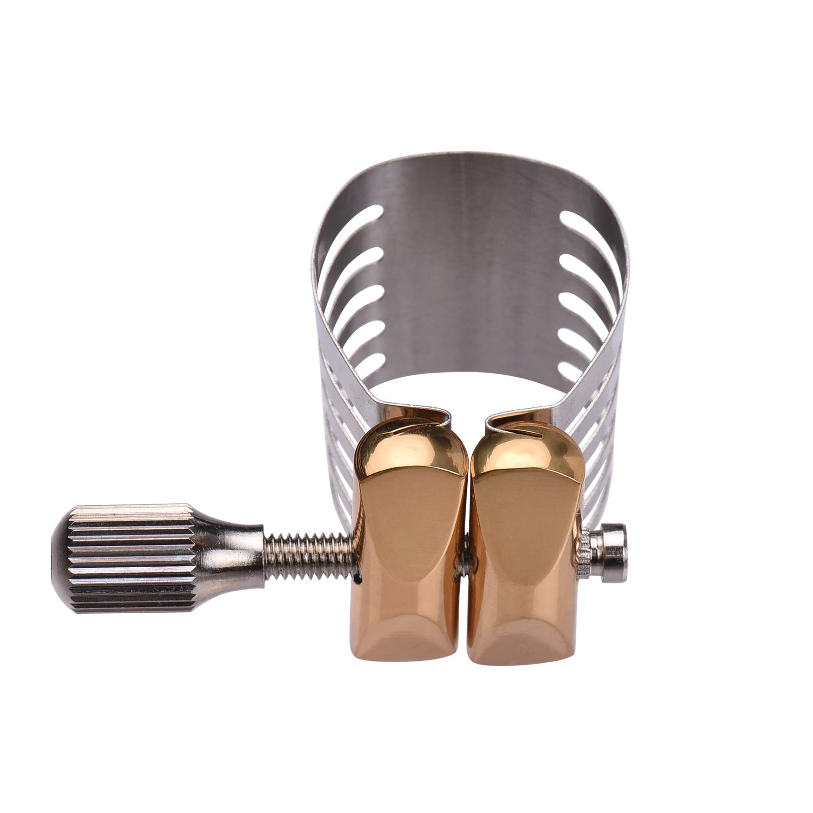 TSTS Alto BE Saxophone Mouthpiece Carved Flower Gold Plated Ligature Brass Cap