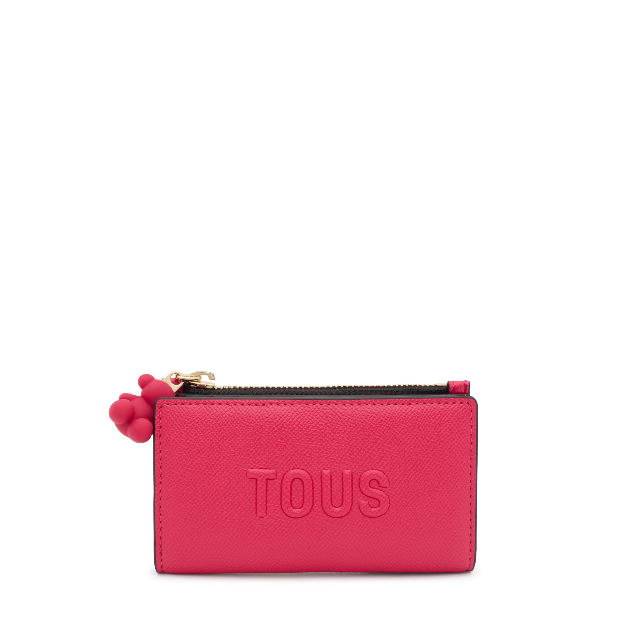 TOUS Cartera Fucsia, para Mujer, Medidas 8,​5 x 14 x 2 cm, Colección Brenda