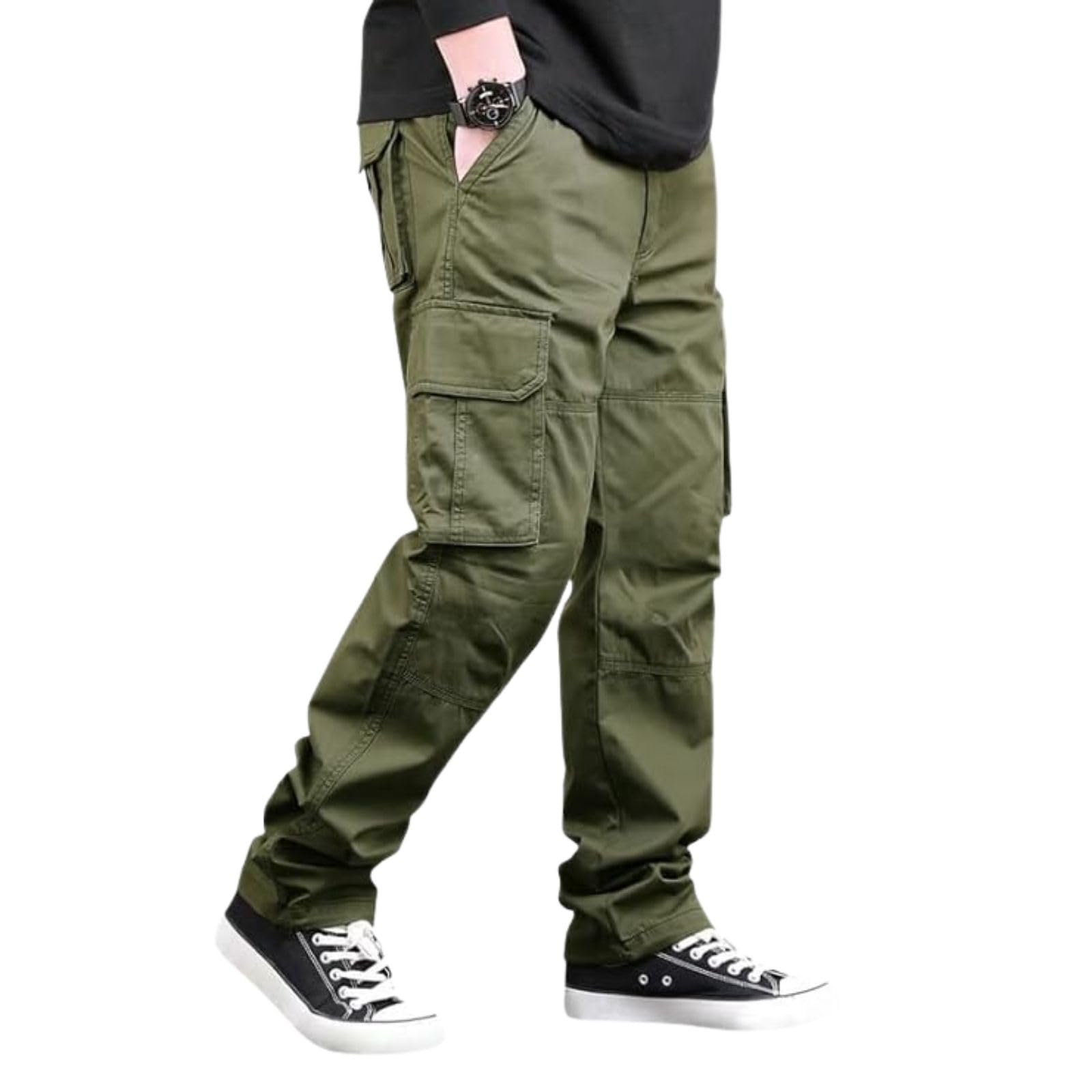 Men’s Stylish Multi-Pocket Cargo Pants || Casual Fit Pants Trousers || Stylish Trousers for Men || Men's Cargo (MD501_01_08)-image-23