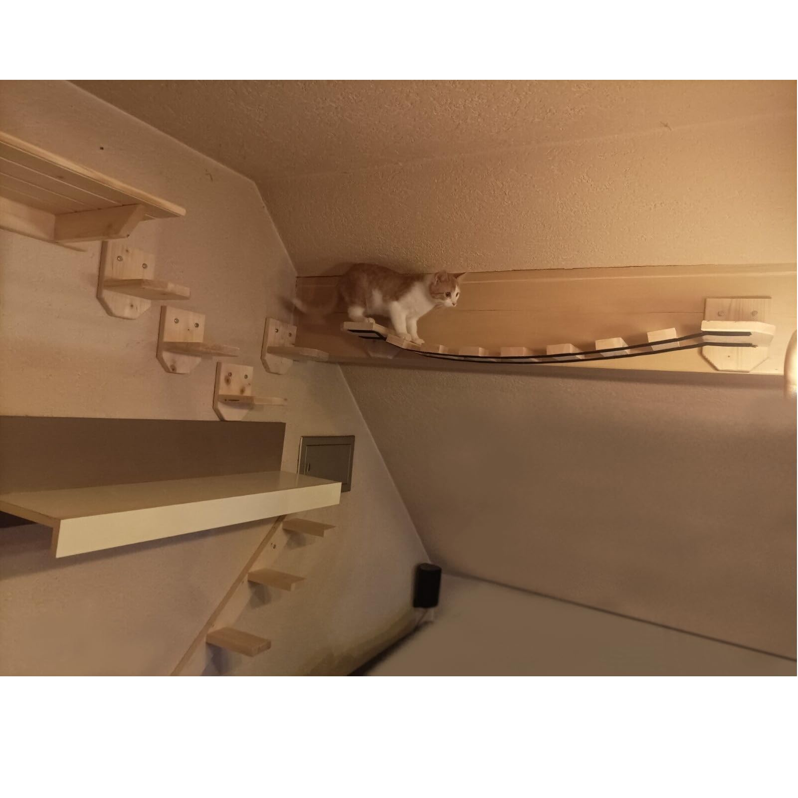 Mur d'escalade pour chat, chaise longue, lit pour chat - étagère XXL, montage rural (kit mur d’escalade)