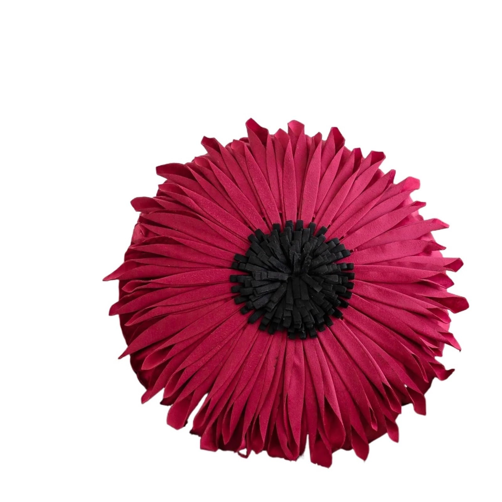 LCKKJHG Red Rose Sofa Pillowcase Living Room Pillow Cover Flower Splicing Bedroom Bedside Round Sunflower Cushion(Rose 02)