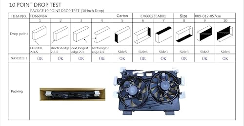Vista 579 de Ventilador de refrigeración de repuesto para Nissan Versa Sedan 1.6L Auto (4 velocidades) y transmisión manual 2012-2019, Versa Note 1.6L MT