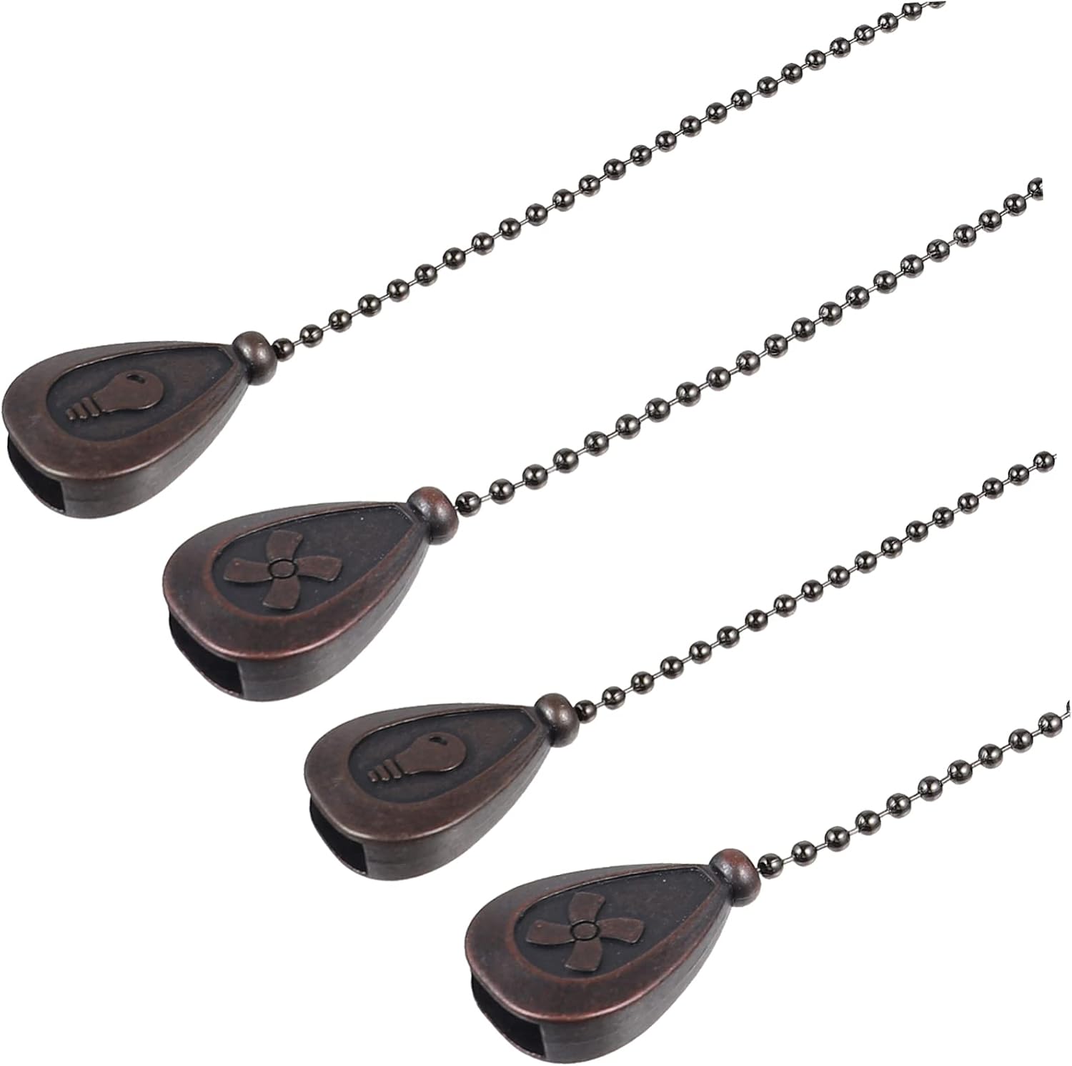 Vaguelly 4pcs Pull Chain for Ceiling Fans and Light Fixtures Vintage Decorative Pendant for Home Bathroom and Weddings and Elegant Design