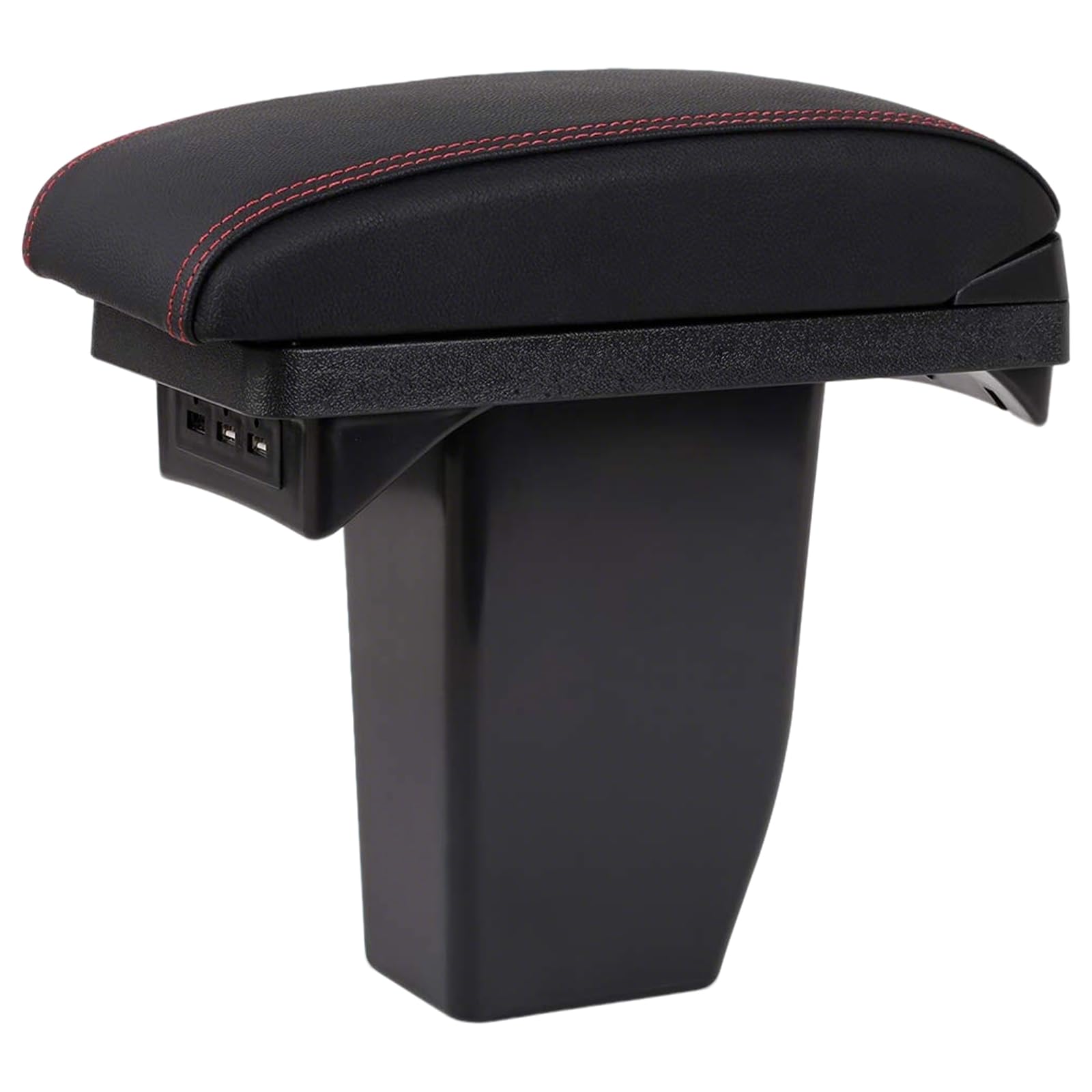 Double couche Cuir Noir Accoudoir pour 2008 Console Centrale Boîte de rangement Accoudoir