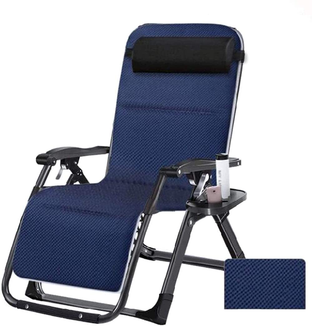 WOTZOV Outdoor Reclining Chair With Cup Holder 72Cm Wide Adjustable Chair For Patio Garden Beach Pool Support 200Kg Deck Chair