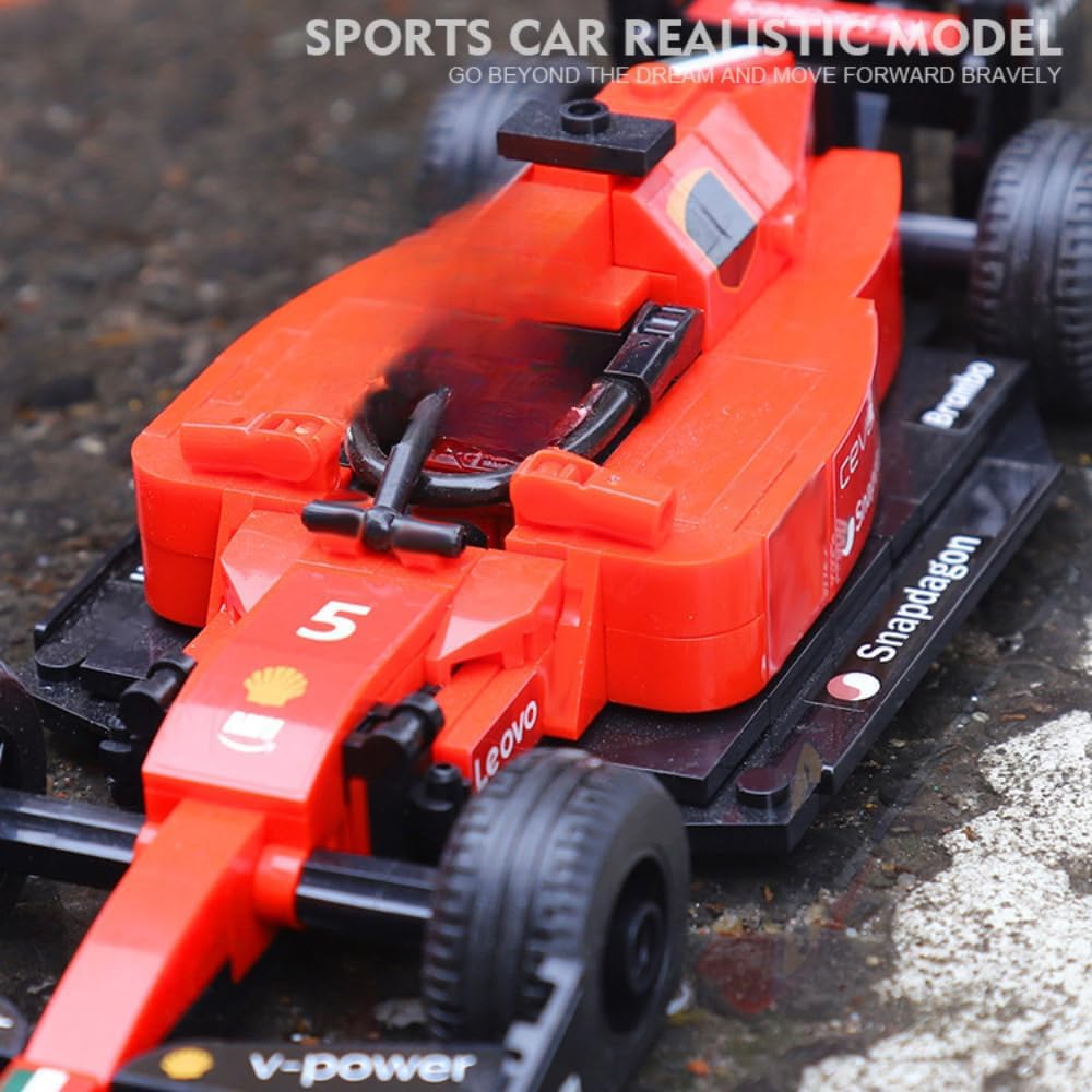 JUCYJULY Technology Sports Formula Racing Car Model Building Kit, 238 Building Blocks Sets - Image 4