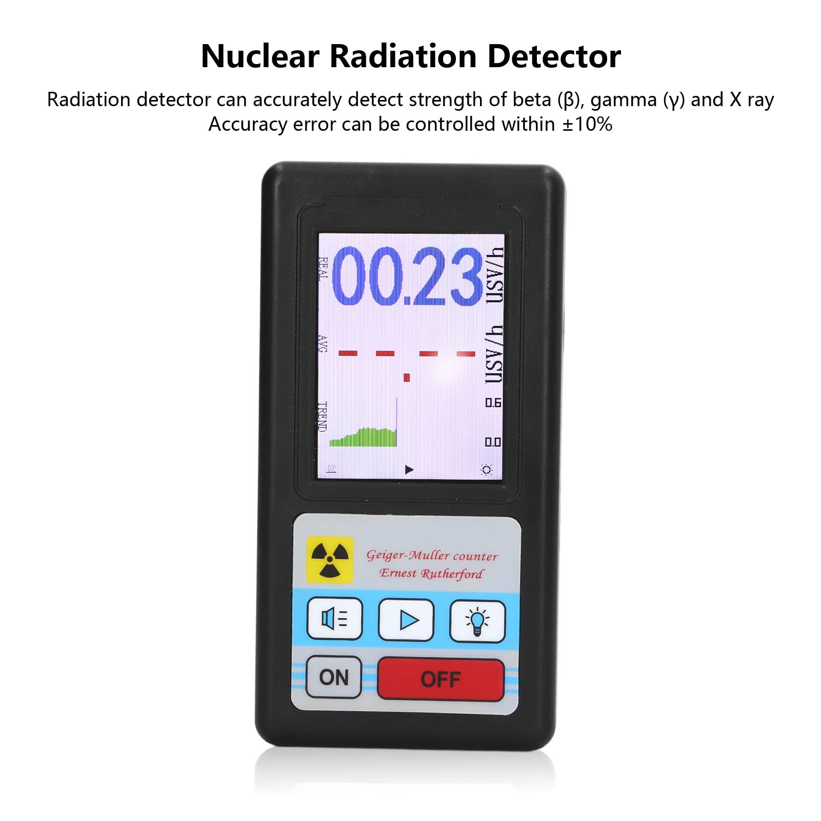 Septpenta BR 6 Nuklearstrahlungsdetektor, Genauigkeitsfehler Innerhalb Von ±10%, Genaue Erkennung Von Beta (β), Gamma (γ) und Röntgen Geigerzähler, GM Röhrensensor für Die Sicherheit Zu Hause