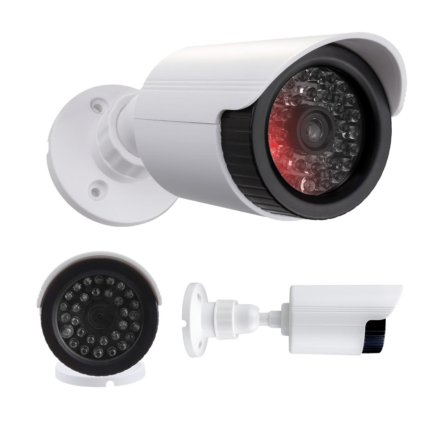 Maclean IR1800 Telecamera finta lampeggiante LED IP44 Staffa regolabile esterni interni