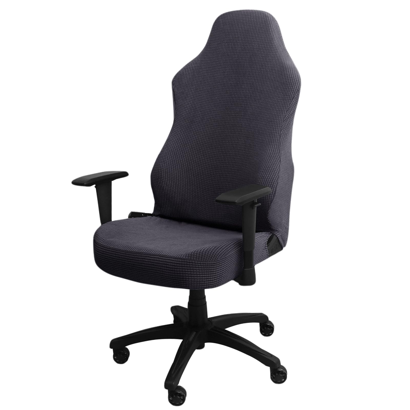 Fundas Elásticas para Silla de Juego, Funda Silla Oficina Protectora Universal, Funda Ergonómica para Silla de Computadora Ordenador Silla Giratoria Reclinables Carreras, No Incluye Sillas (Gris)