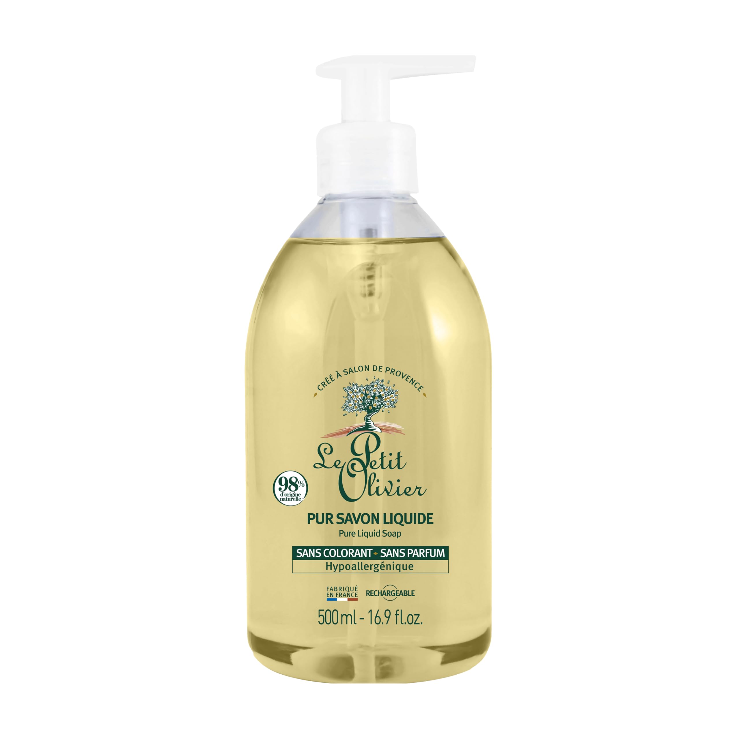 Marseille Pure Liquid Soap by Le Petit Olivier - 500ml