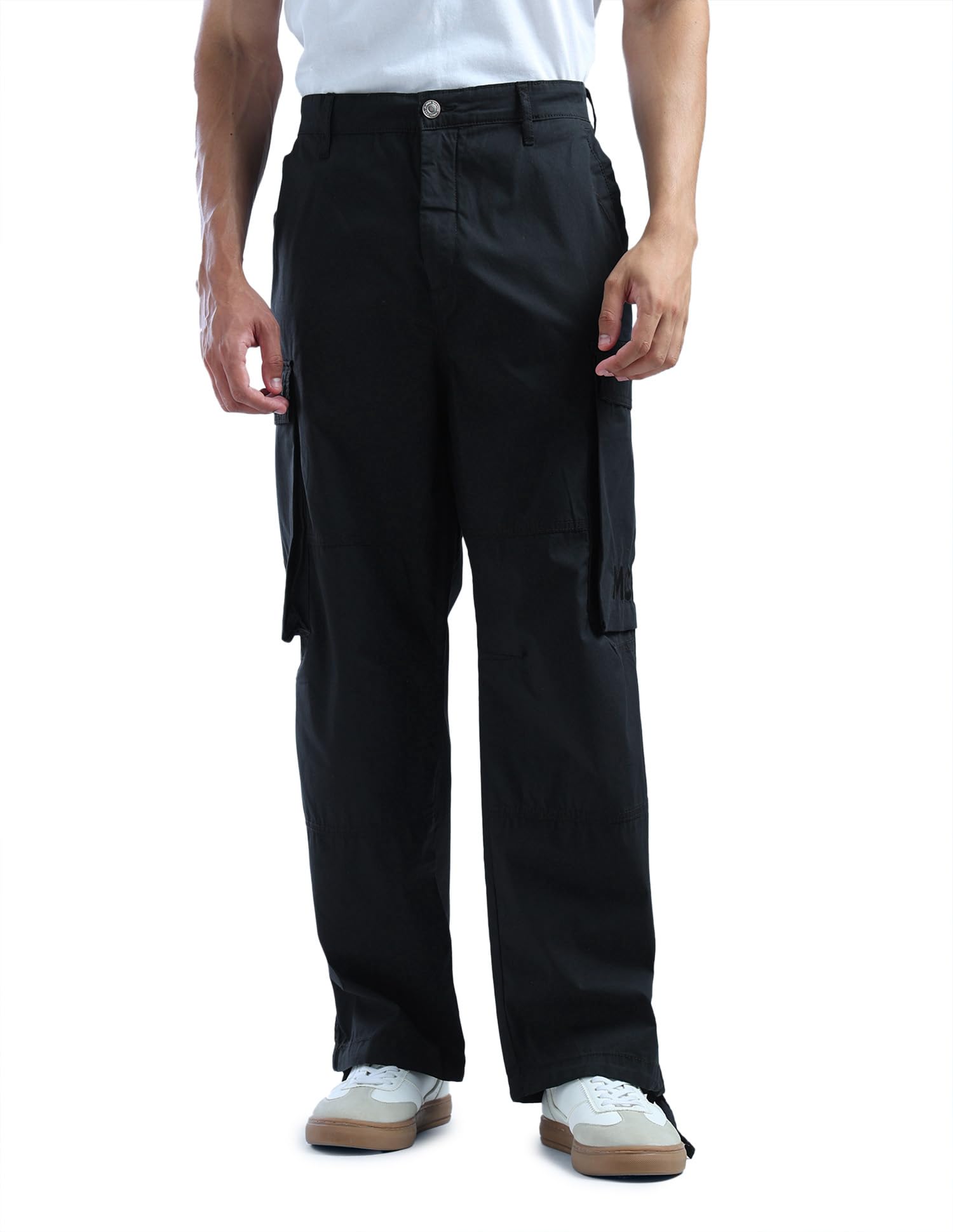 flying machine Men's Loose Fit Trousers| Solid | Mid Rise-picture-48
