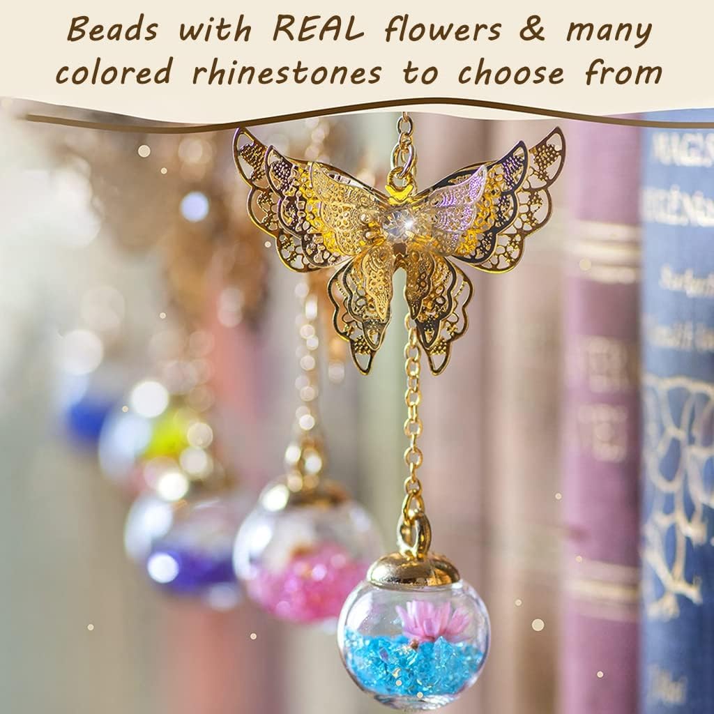 Supvox® Metal Feather Bookmark, Vintage Feather Butterfly Bookmark with Glass Beads Pendant for Reading Enthusiasts and Gifting, Bookmark Gift for Teachers Women Student (Blue)