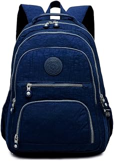 Mochila Bolsa Fofa Moderna Azul Marinho Feminina Estilosa Colorida Elegante Academia Impermeável Estudante Escolar Faculdade Viagem Trabalho Treino Fashion Mochilas Linda Passeio Leve Grande