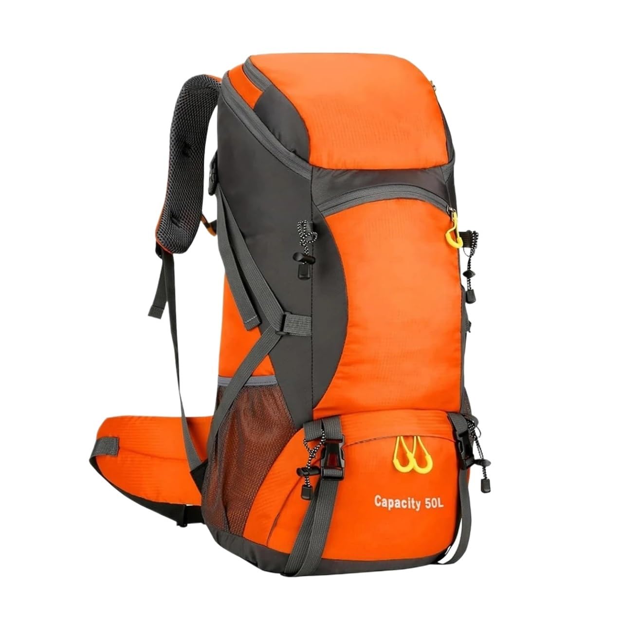 Mochila de senderismo impermeable de 50 litros, ligera, con cubierta para lluvia, para camping, senderismo, senderismo, deportes al aire libre