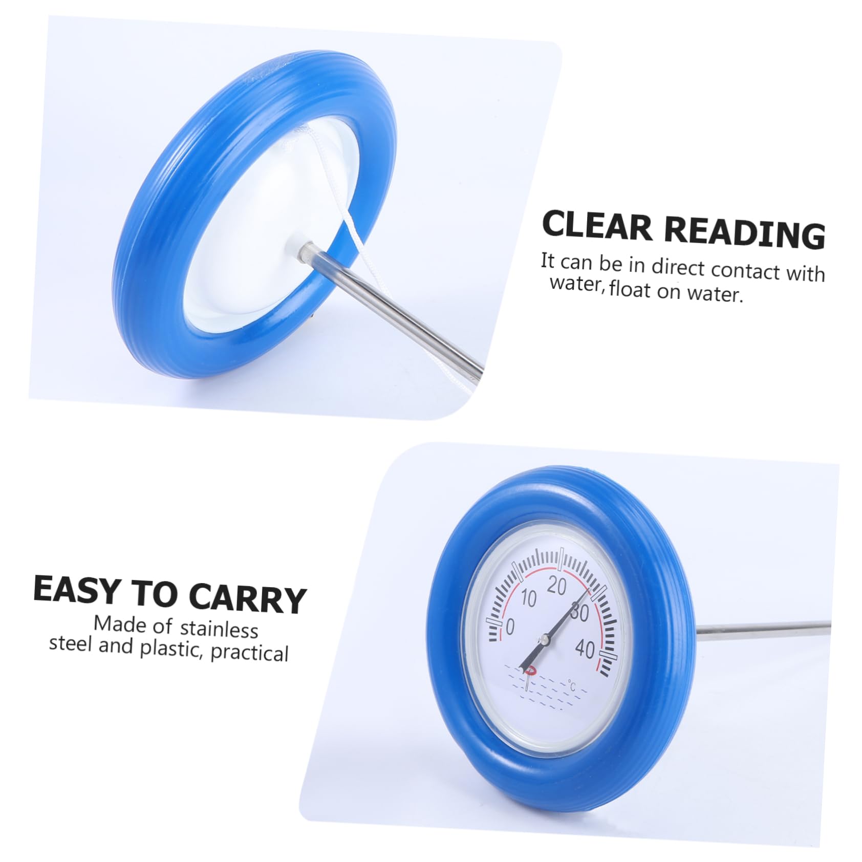Tester Della Temperatura Per Piscine Esterne/interne Termometro Galleggiante Con Ampio Display in Acciaio Inossidabile E Plastica Per Spa E Vasche Idromassaggio