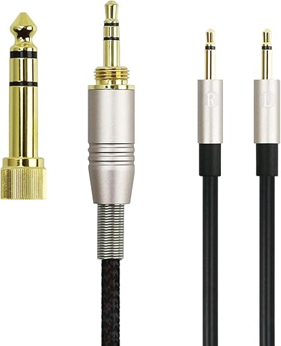 Miniatura 3 de NewFantasia Cable de repuesto de adaptador dual de 0.098 in a 0.138 in y 0.248 in compatible con auriculares Monolith M1060, M1060C, M565, M565 de