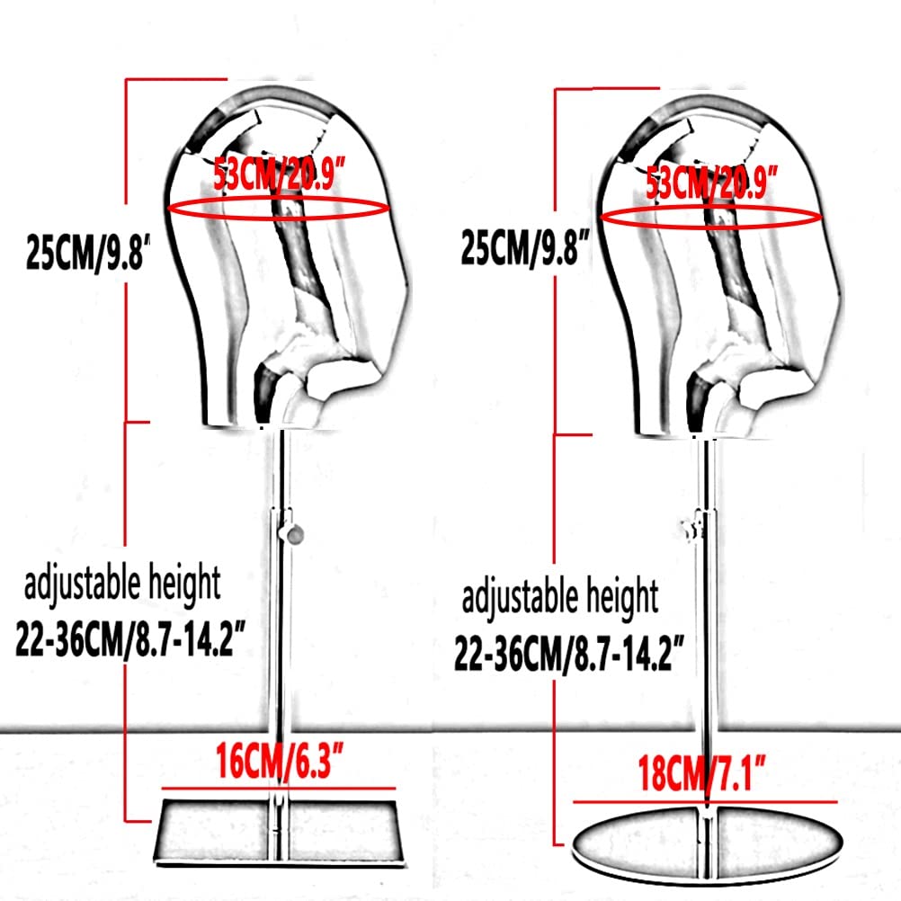 Tête De Mannequin Femme En Fer Doré Avec Support Réglable Pour Chapeau, Lunettes, Écharpe, Perruque, Affichage