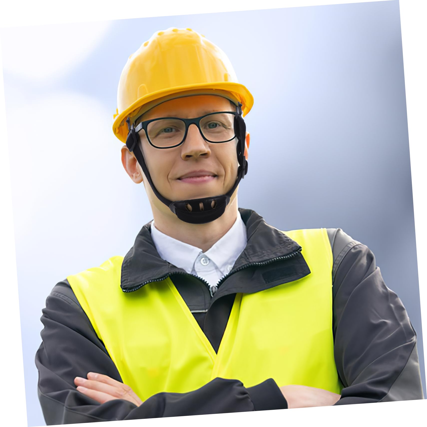 SHINEOFI Correa De Barbilla Casco De Seguridad Correa Y Elástica Compatible Protección Instalación Uso Profesional