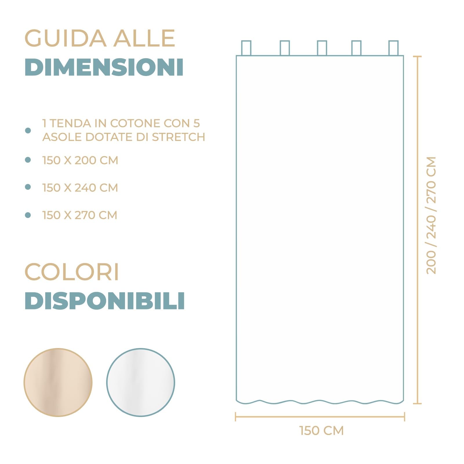 PARAMAISON Tenda Idrorepellente Esterno Forsta 150x240 cm, Bretella Foderata, Fermatenda, Poliestere, Protezione Solare, Gazebo | Bianco