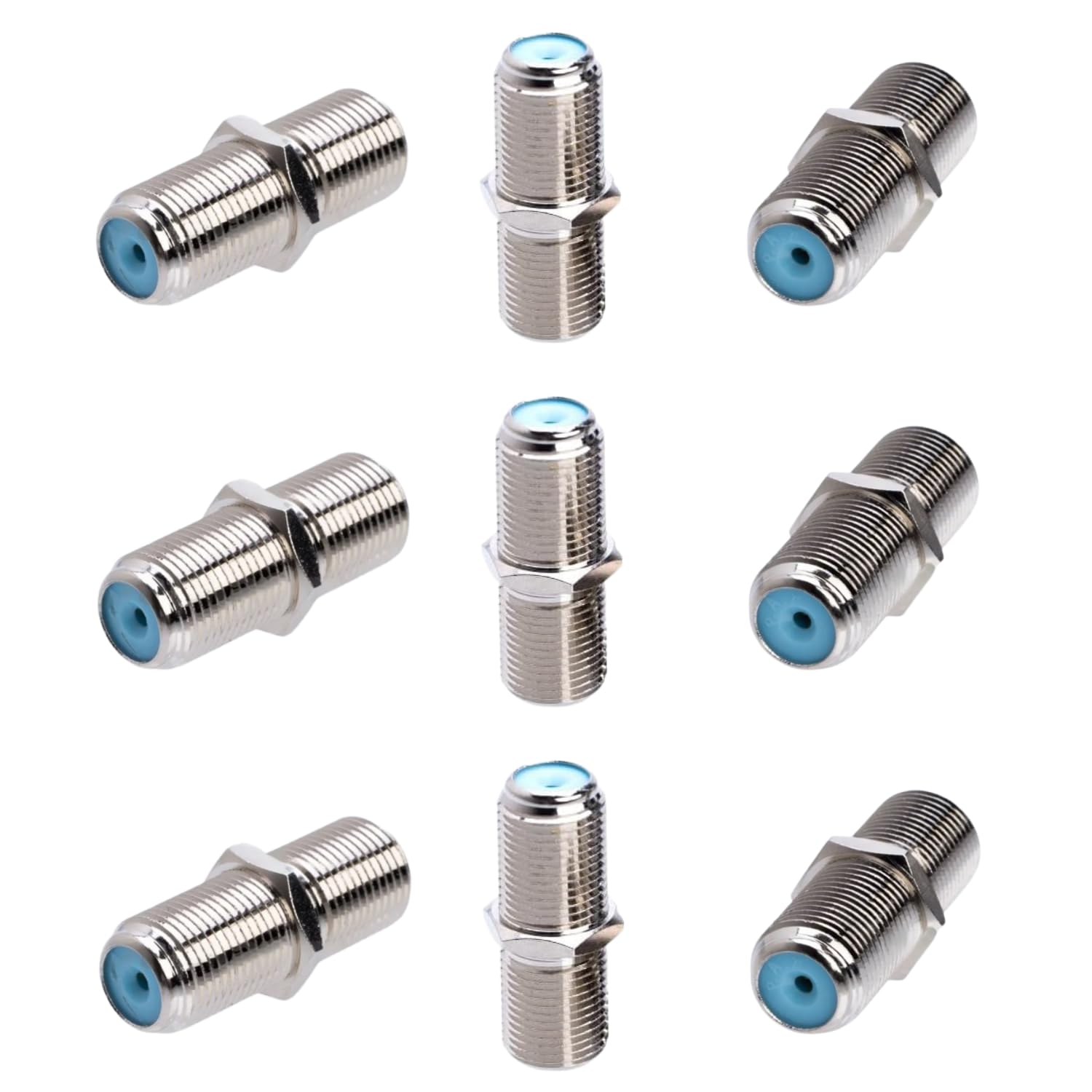 Max-X F-connector, satellietkoppeling, verguld, F-stekker, koppeling/ satellietkabel, adapter, verlenging voor SAT-antennekabel/coaxkabel/BK systemen, 2 stuks