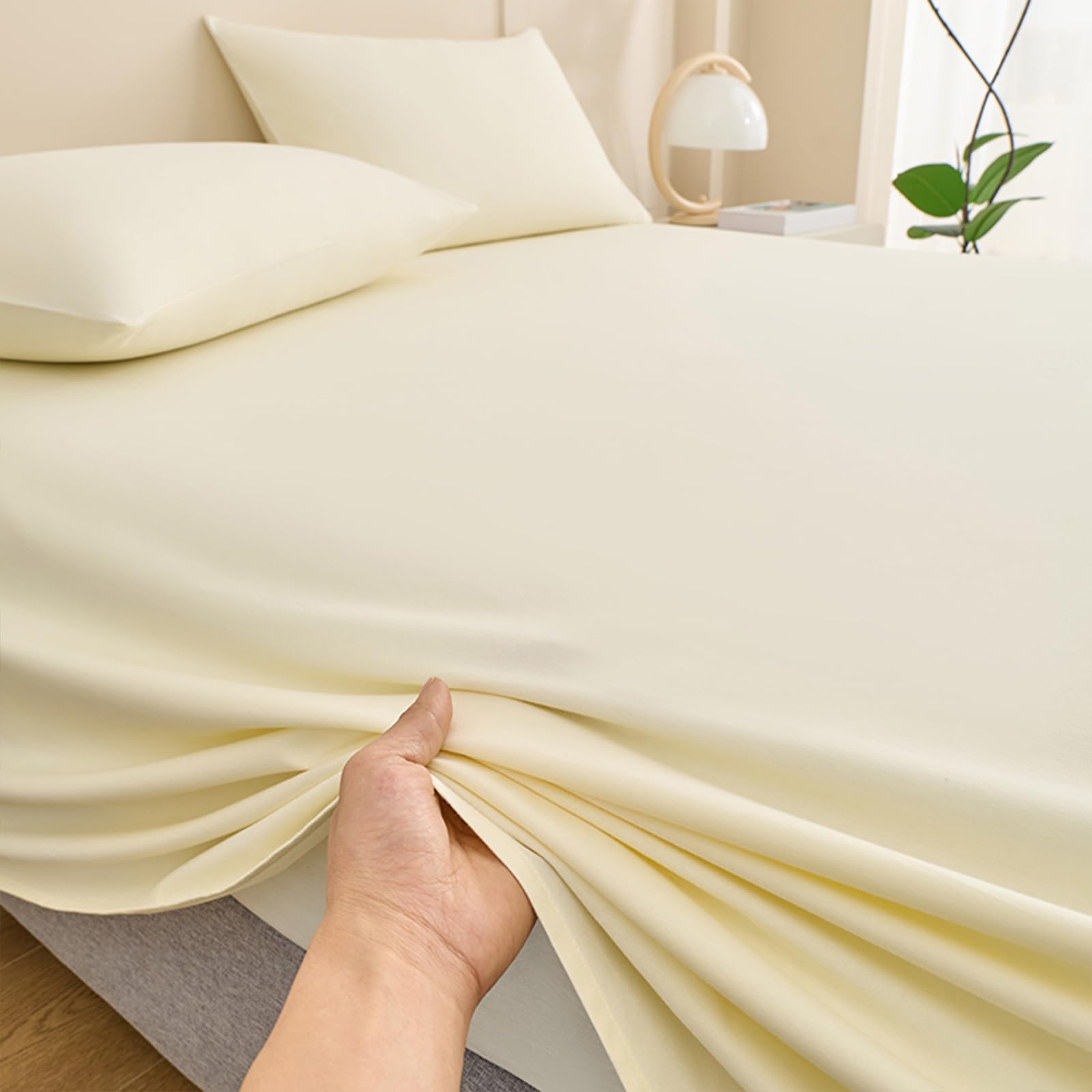 Bettlaken 200x240cm Hellrosa | Baumwolle,Einfarbig,Bettlaken für Doppelbetten,mit 2 x Baumwolle Kissenbezug von 50 x 75 cm,Ganzjahres,Weich & atmungsaktiv