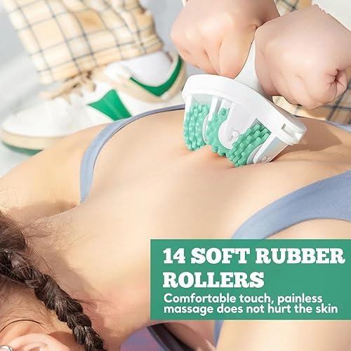 Miniatura 4 de Rodillo de celulitis para piernas y brazos 2025, con diseño de dos asas extraíbles, rodillo anticelulítico de 360, rodillo de masaje para fascia,