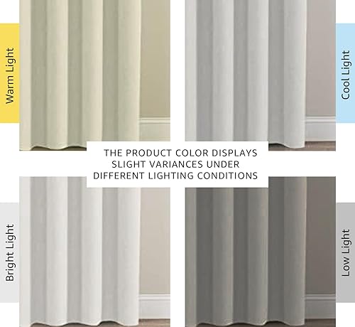 Miniatura 157 de H.VERSAILTEX Cortinas opacas de lino de 96 pulgadas de largo con aislamiento térmico para oscurecer la habitación, cortinas de lino con textura
