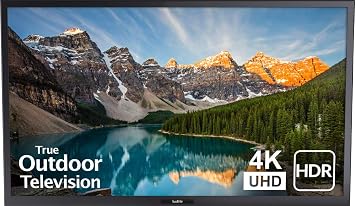 SunBrite Veranda 2 سلسلة تلفزيون كامل الظل مقاس 43 بوصة | تلفزيون 4K Ultra HDR LED مقاوم للطقس - شاشة LED مضاءة مباشرة مع جهاز التحكم عن بعد في جميع الأحوال الجوية SB-V-43-4KHDR-BL