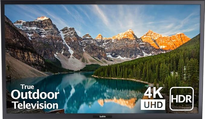 SunBriteTV Téléviseur LED 4K UHD HDR d'extérieur résistant aux intempéries avec véranda 43" (2e génération) - SB-V-43-4KHDR-BL - Noir