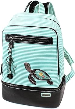 striped backpack purse