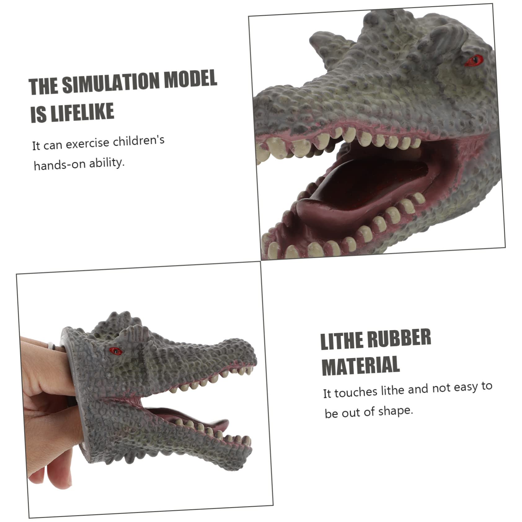 UPKOCH Marionnette à Main Dinosaure Ludique Soft en Silicone pour Garçon Et Filles, Taille Moyenne, Lavable, Jouet De Rôle Éducatif pour Jeu Créatif Et Anniversaire