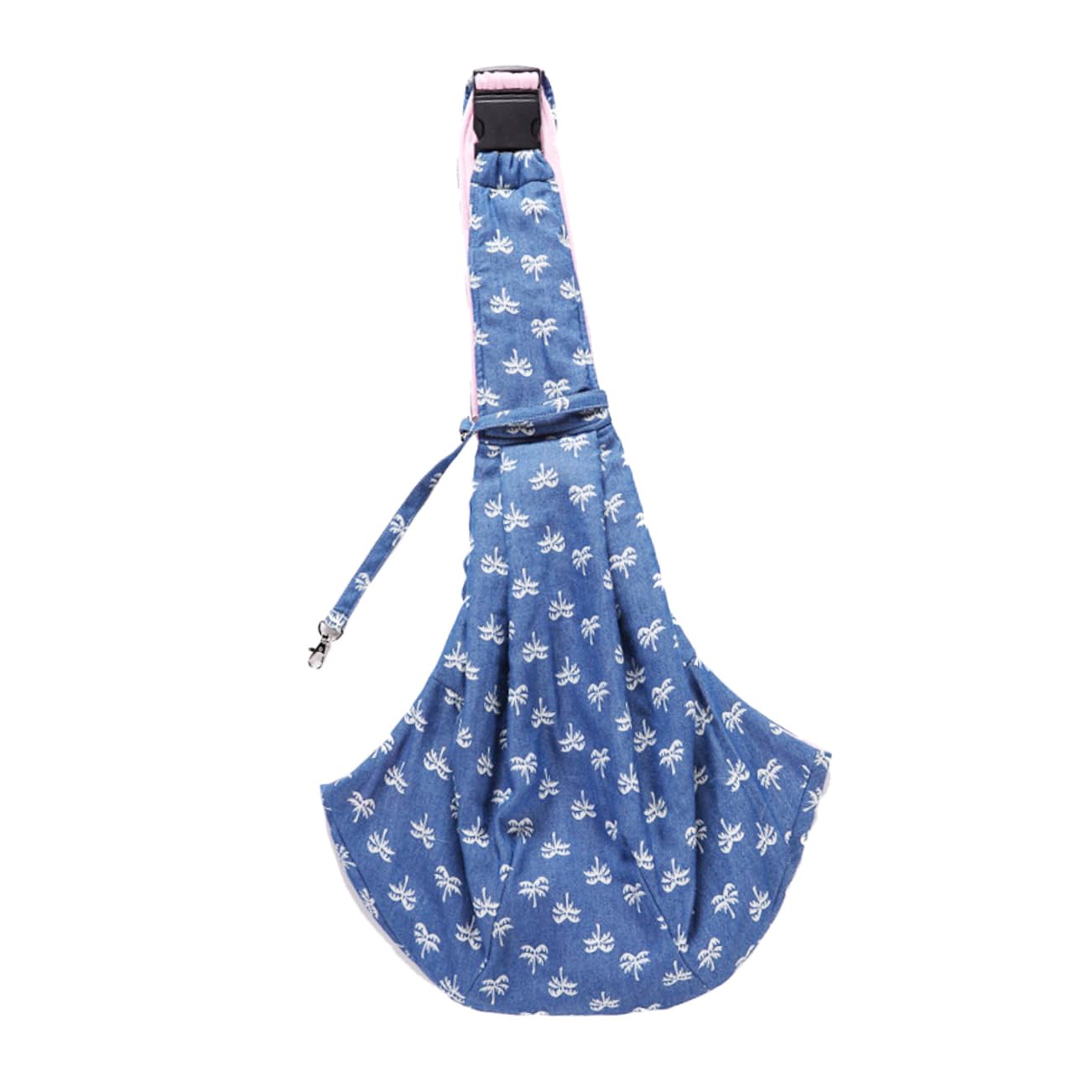 BESPORTBLE Pet Sling Bag for Dogs and Cats Breathable Outdoor Carrier with Coconut Tree Pattern Strap for Pets for Walking