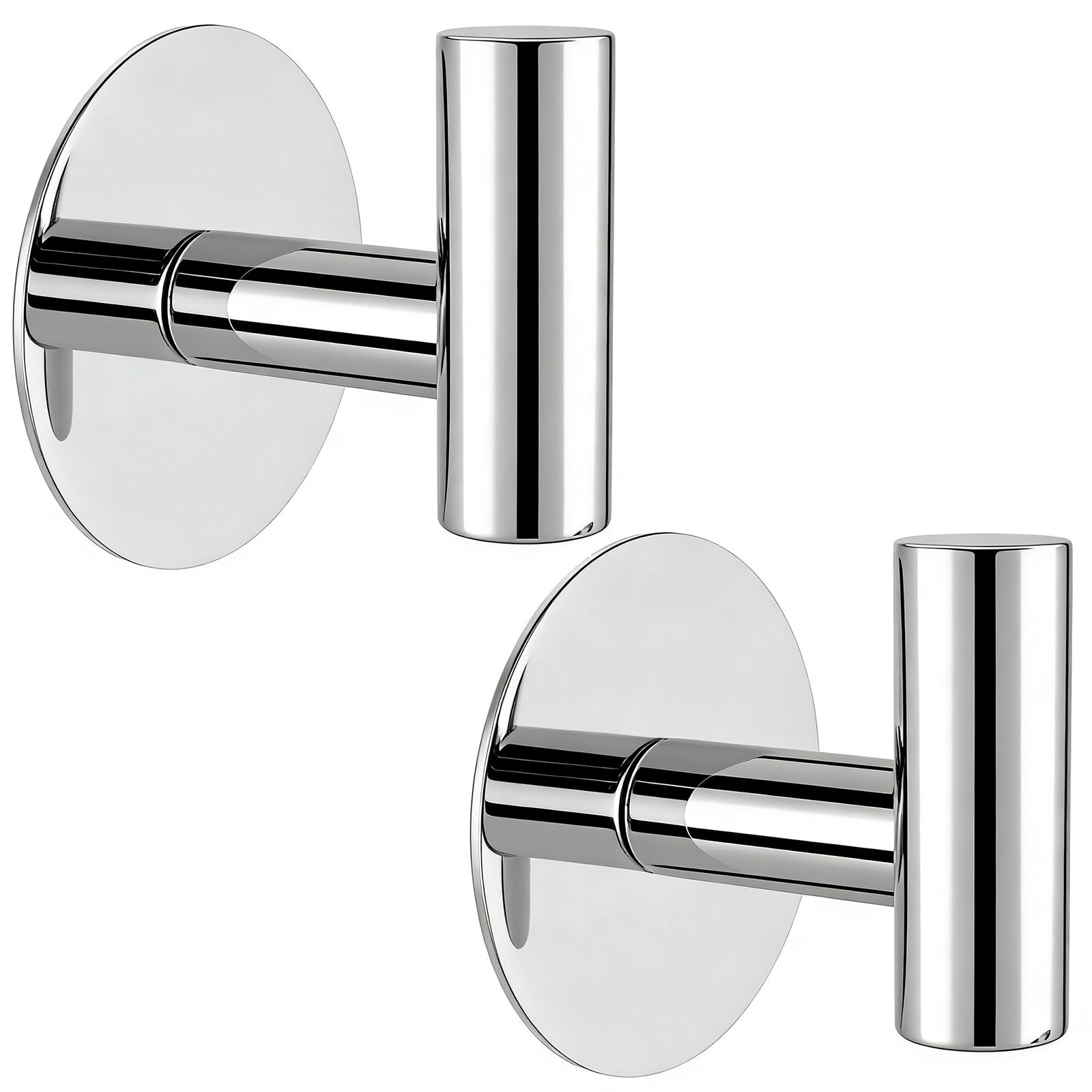 Geichan Self Adhesive Hooks,Heavy Duty Sticky Hooks,Stainless Stick on Towel Hooks for Bathroom, Hotel,Kitchen, Bathroom, Cupboards, Office, Doors, Walls, Coats, Keys